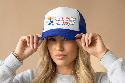 Red, White & Boogie Foam Trucker Hat